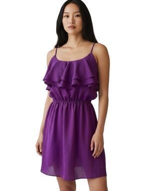 Event Purple Size Small Halter Tie Straps Mini Dress